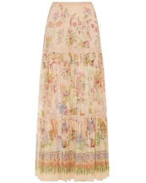 Etro Falda Con Estampado Floral - Neutro