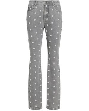 Cinq À Sept Vaqueros Sammy con apliques - Gris