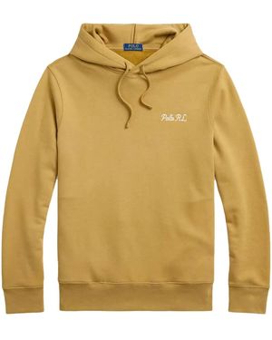 Polo Ralph Lauren Logo-Embroidered Hoodie - Yellow