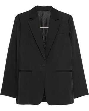 PT Torino Single-Breasted Notch-Lapel Blazer - Black