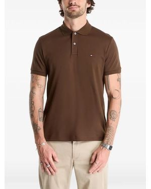 Tommy Hilfiger Logo-Patch Polo Shirt - Brown