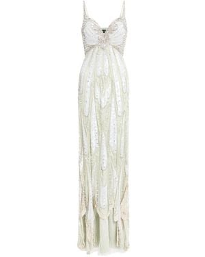 Jenny Packham Yves Beaded Maxi Dress - White