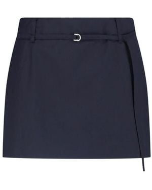 DUNST Falda Corta Con Cinturón - Azul