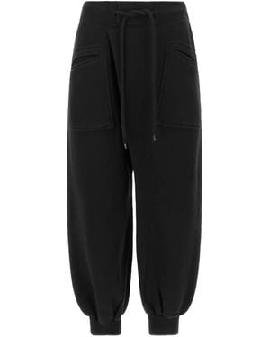 R13 Drawstring-Waist Tapered Track Pants - Black