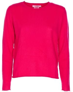 Not Shy Kasjmier Trui Met Ronde Hals - Roze