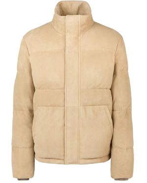 Tod's Leather Quilted Jacket - Natural