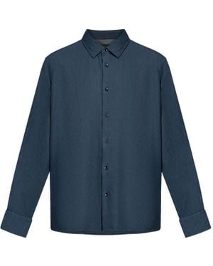 Rag & Bone Textured Button-Up Shirt - Blue