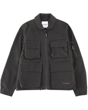 and wander Pocket Zip Jacket - Black
