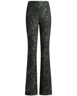 Etro Ausgestellte Hose Aus Chenille-Jacquard Mit Paisley-Laubmotiv - Schwarz