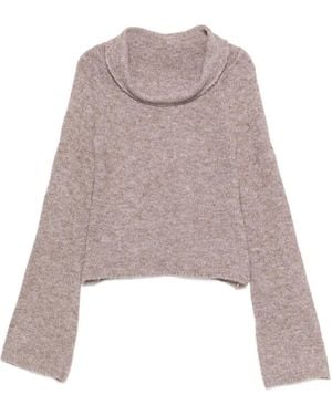 ELEH Rollkragenpullover mit weiten Ärmeln - Weiß