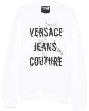 Versace Jeans Couture Printed Crew-Neck Sweatshirt - White