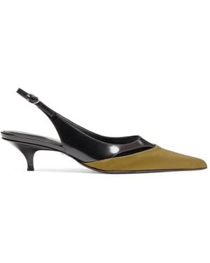 Proenza Schouler Slash Slingback Court Shoes - Green
