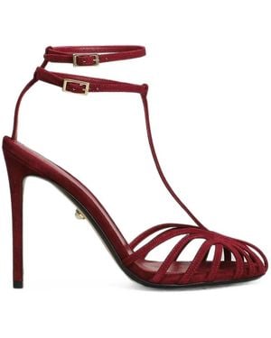 ALEVI Cage-Strap Stiletto-Heel Sandals - Pink
