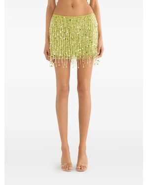 Asta Resort Yasmin Beaded Mini Skirt - Yellow