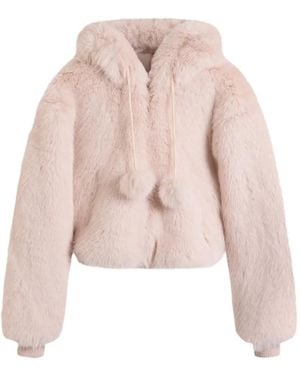 Juicy Couture Faux-Fur Hooded Jacket - Pink