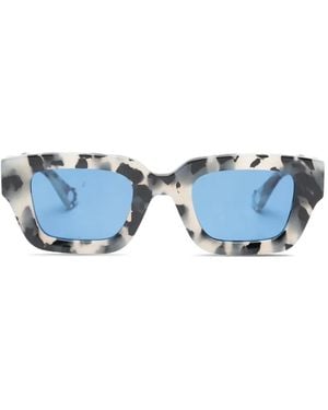 Charles Jeffrey Topsy Turvy Rectangle Sunglasses - Blue