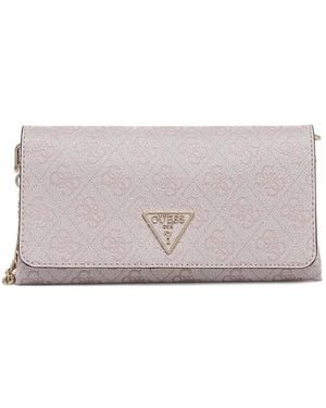 Guess Noelle Logo-Patterned Clutch Bag - Grey