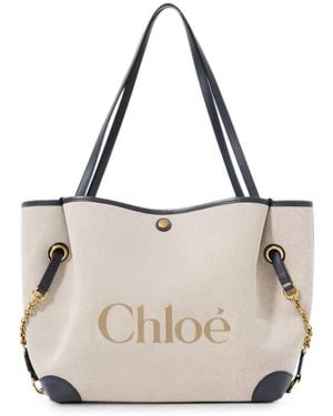 Chloé Bolso Shopper Clover - Neutro