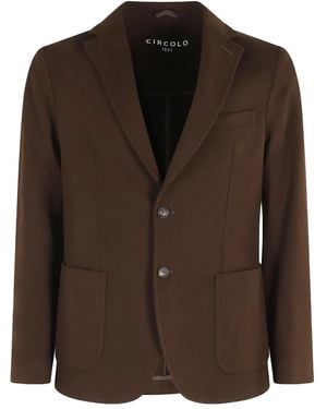 Circolo 1901 Two-Button Patch-Pocket Blazer - Brown