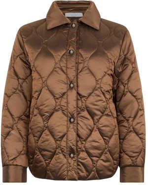 Peserico Diamond-Quilted Padded Jacket - Brown