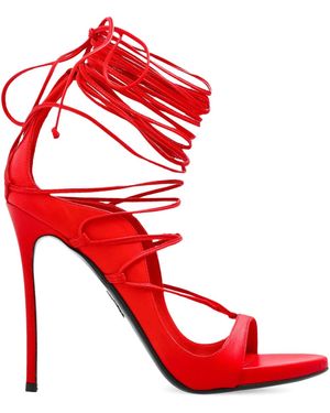 DSquared² X 120Mm Vaquera Lace-Up Heeled Sandals - Red