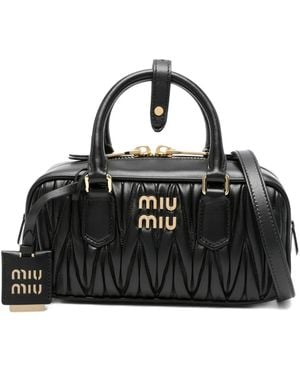 Miu Miu Arcadie leather tote bag - Schwarz