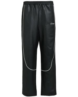 BREATH Logo-Embroidered Piping Track Pants - Black