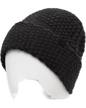 AllSaints Waffle-Knit Beanie Hat - Black