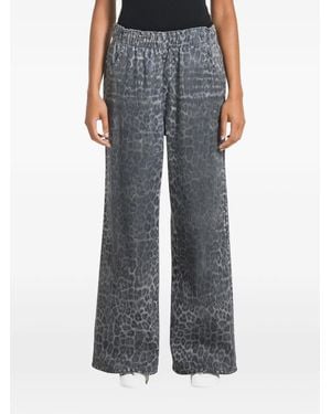 Deha Leopard-Print Cotton Jeans - Blue