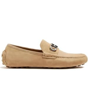 Ferragamo Gancini Leather Loafers - ナチュラル