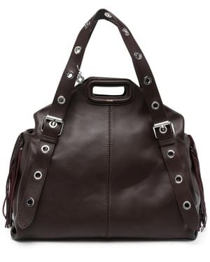 Maje Sac Porté Épaule Miss M Xl En Cuir - Noir