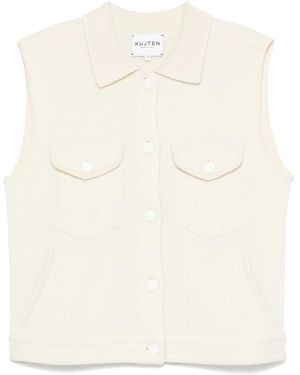 Kujten Cashmere Knitted Top - Natural