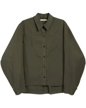 YMC Kengo Blouse Met Knopen - Groen