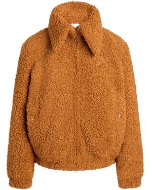 Patou High-Neck Faux-Fur Bomber Jacket - Brown