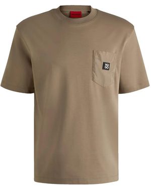 HUGO ロゴ Tシャツ - ナチュラル