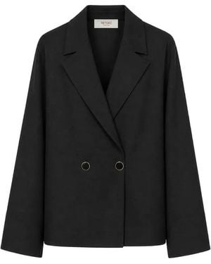 RETORI Jewel-Button Blazer - Black