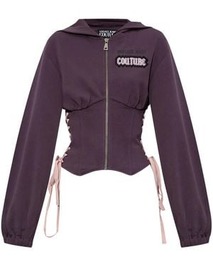 Versace Jeans Couture Hoodie im Korsagen-Stil - Lila