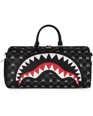 Sprayground Shark Check Duffle Bag - Black