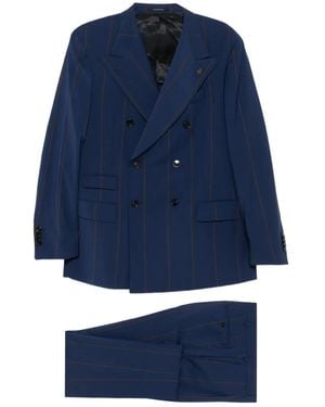 Gabriele Pasini Striped Double-Breasted Suit - Blue