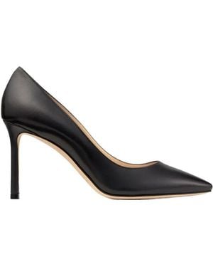 Jimmy Choo Romy Leather Court Shoes - Black