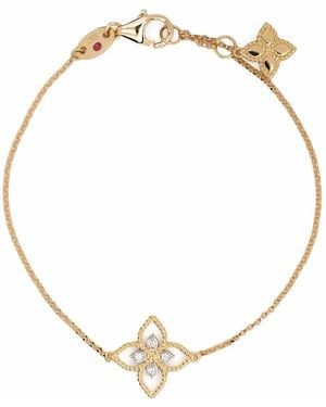 Roberto Coin Bracelet Princess Flower En Jaune 18Ct Serti De Diamants - Métallisé