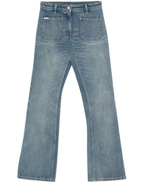 Courreges Washed Bootcut Denim Jeans - Blue