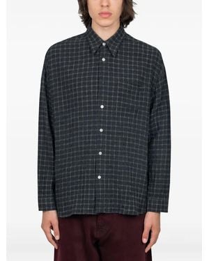 sunflower Check-Print Shirt - Blue