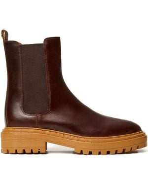 Twinset 50Mm Leather Chelsea Boots - Brown
