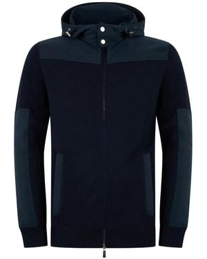 Moorer Brugnoli Zip-Up Hooded Jacket - Blue