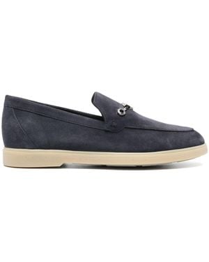 Stefano Ricci Logo-Plaque Loafers - Blue