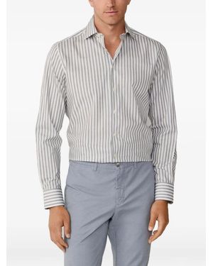 Hackett Bengal Melange Stripe Shirt - Gray