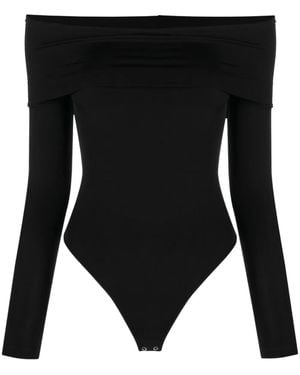 Matériel Off-Shoulder Body - Zwart