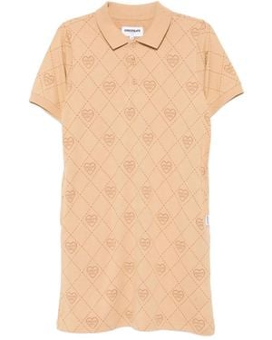 Chocoolate Logo Polo Dress - Natural