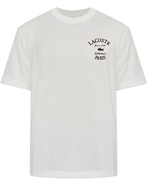 Lacoste Logo-Embroidered T-Shirt - White